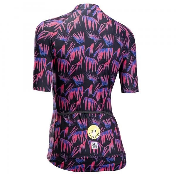 Maillot NORTHWAVE VACATION Femme Manches Courtes Noir/Rose 2020 – Image 2