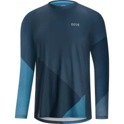 Maillot GORE WEAR C5 TRAIL Manches Longues Bleu 2020