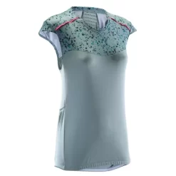 MAILLOT SANS MANCHE VTT ST 500 FEMME KAKI VERT GRIS