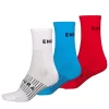 Chaussettes ENDURA COOLMAX 3 Paires Blanc/Bleu/Rouge 2020