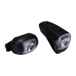 KIT ECLAIRAGE VELO LED ST 520 AVANT ET ARRIERE NOIR USB